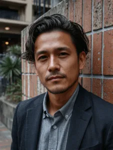 大人のヘアカタ・ミディアムのサイドパート